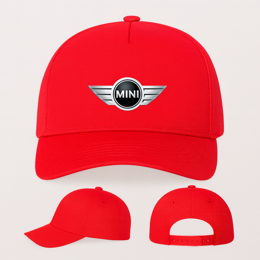 Mini Cooper Car Five Panel Twill Snapback Cap